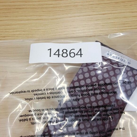 PERRY ELLIS Mens Neck Tie Burgundy Dot Pattern Woven Maroon - Picture 5 of 5